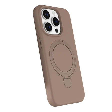 iPhone 14 Pro Max Regal Magsafe Standlı Kapak - Çöl Titanyum
