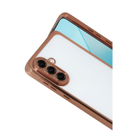 Galaxy A17 5G Razer Lensli Silikon - Çöl Titanyum