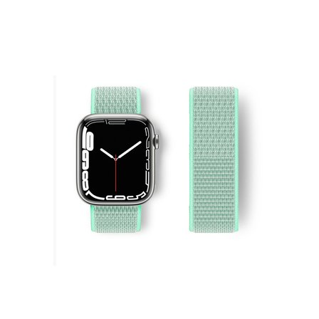 Watch 42mm Hasırlı Cırtcırtlı Kordon - Turkuaz