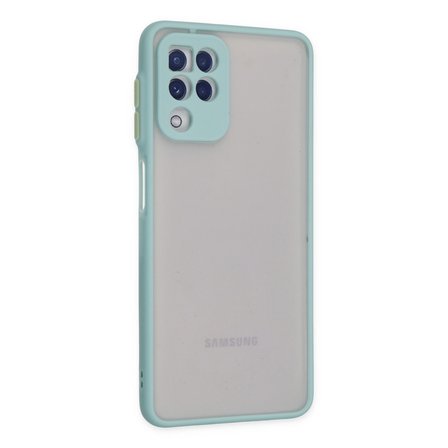 Galaxy A22 Kılıf Montreal Silikon Kapak - Turkuaz
