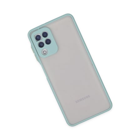 Galaxy A22 Kılıf Montreal Silikon Kapak - Turkuaz