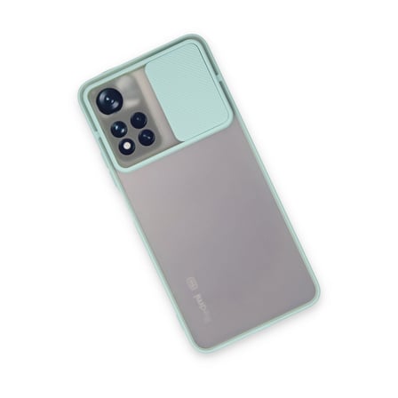 Redmi Note 11T Kılıf Palm Buzlu Kamera Sürgülü Silikon - Turkuaz