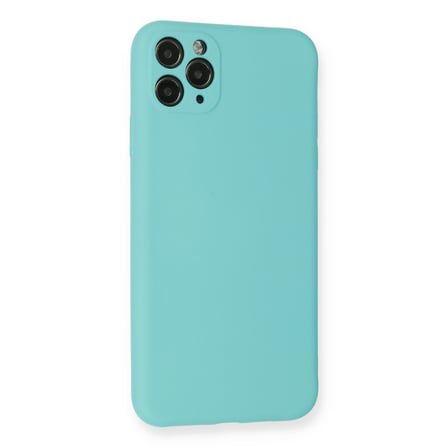 iPhone 11 Pro Max Kılıf Nano içi Kadife Silikon - Turkuaz