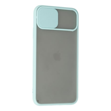 iPhone 11 Pro Max Kılıf Palm Buzlu Kamera Sürgülü Silikon - Turkuaz