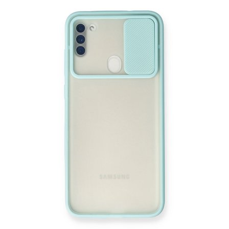 Galaxy A11 Kılıf Palm Buzlu Kamera Sürgülü Silikon - Turkuaz