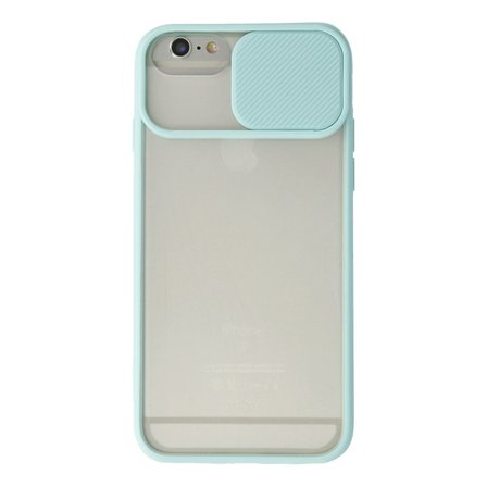 iPhone 6 Kılıf Palm Buzlu Kamera Sürgülü Silikon - Turkuaz