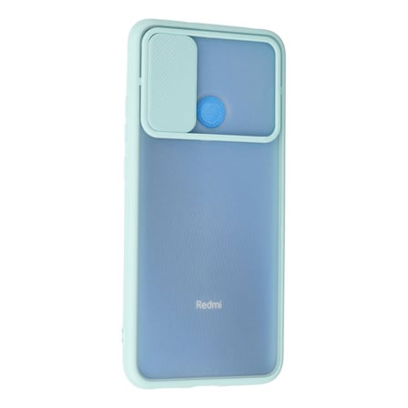 Redmi 9C Kılıf Palm Buzlu Kamera Sürgülü Silikon - Turkuaz