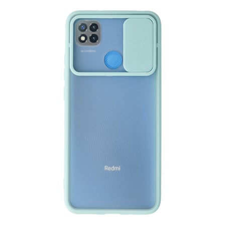 Redmi 9C Kılıf Palm Buzlu Kamera Sürgülü Silikon - Turkuaz