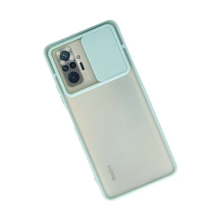 Redmi Note 10 Pro Kılıf Palm Buzlu Kamera Sürgülü Silikon - Turkuaz