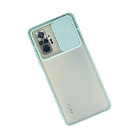 Redmi Note 10 Pro Kılıf Palm Buzlu Kamera Sürgülü Silikon - Turkuaz