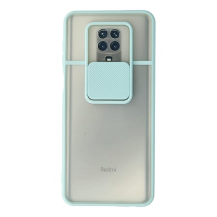 Redmi Note 9 Pro Kılıf Palm Buzlu Kamera Sürgülü Silikon - Turkuaz