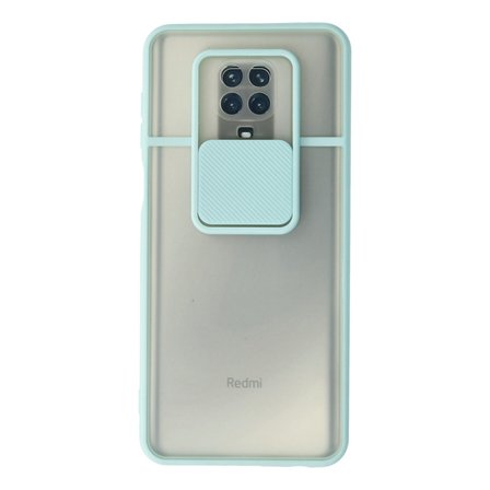 Redmi Note 9 Pro Kılıf Palm Buzlu Kamera Sürgülü Silikon - Turkuaz