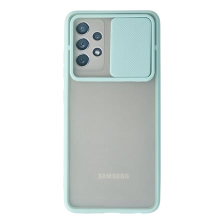 Galaxy A52 Kılıf Palm Buzlu Kamera Sürgülü Silikon - Turkuaz