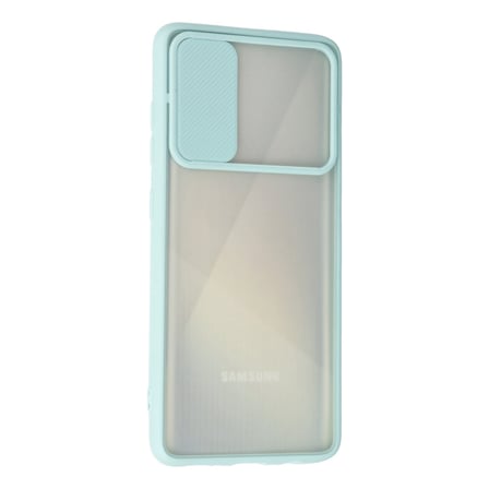Galaxy A71 Kılıf Palm Buzlu Kamera Sürgülü Silikon - Turkuaz