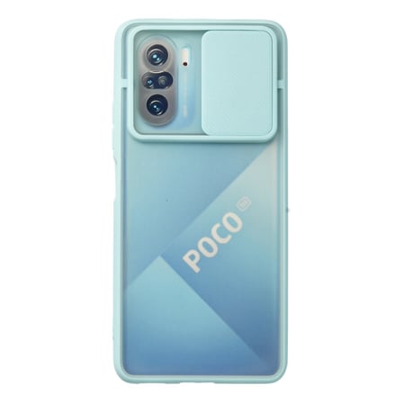 Poco F3 Kılıf Palm Buzlu Kamera Sürgülü Silikon - Turkuaz