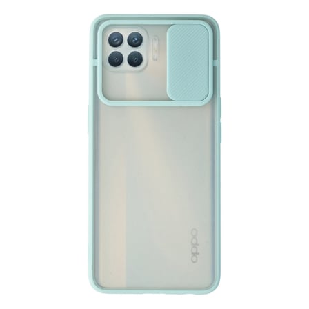 Reno 4 Lite Kılıf Palm Buzlu Kamera Sürgülü Silikon - Turkuaz
