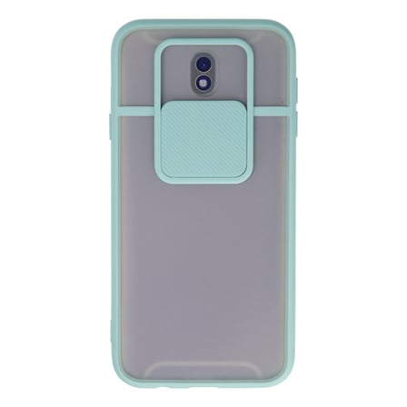 Galaxy J7 Pro / J730 Kılıf Palm Buzlu Kamera Sürgülü Silikon - Turkuaz