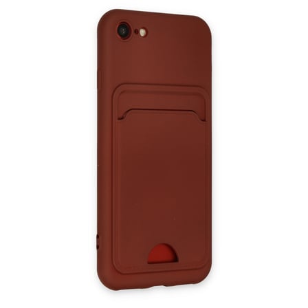 iPhone 7 Kılıf Kelvin Kartvizitli Silikon - Bordo