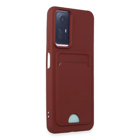 Redmi Note 12S Kılıf Kelvin Kartvizitli Silikon - Bordo