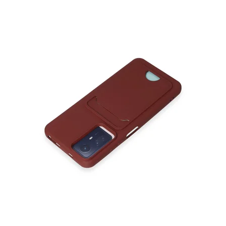 Redmi Note 12S Kılıf Kelvin Kartvizitli Silikon - Bordo