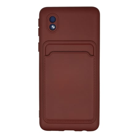 Galaxy A01 Core Kılıf Kelvin Kartvizitli Silikon - Bordo