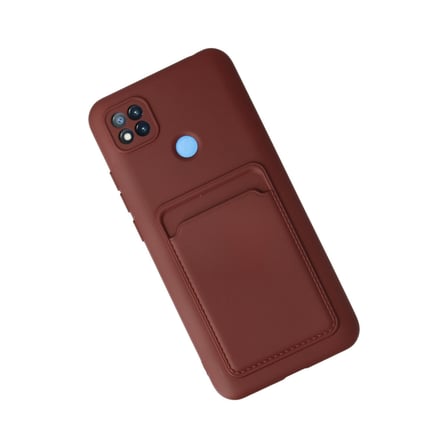 Redmi 9C Kılıf Kelvin Kartvizitli Silikon - Bordo
