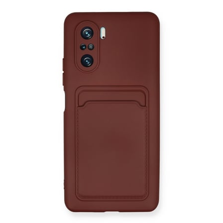 Mi 11i Kılıf Kelvin Kartvizitli Silikon - Bordo