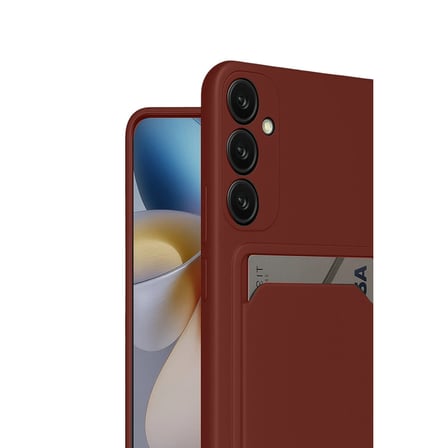 Galaxy S24 FE Kılıf Kelvin Kartvizitli Silikon - Bordo