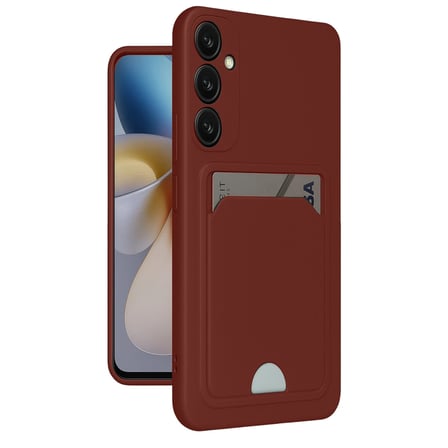 Galaxy S24 FE Kılıf Kelvin Kartvizitli Silikon - Bordo