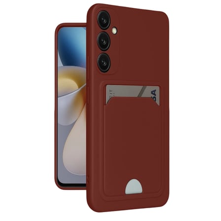 Galaxy A16 5G Kılıf Kelvin Kartvizitli Silikon - Bordo