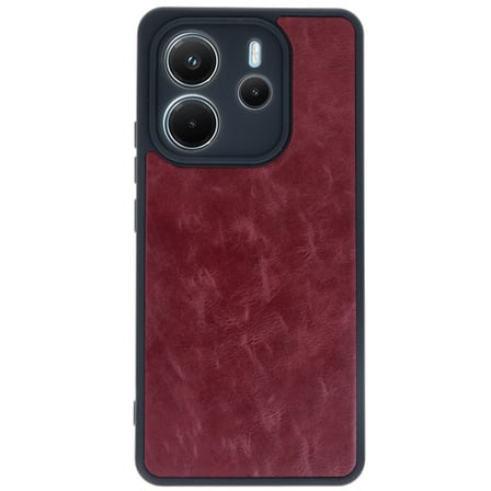 Redmi Note 14 4G Kılıf Aras Deri Kapak - Bordo