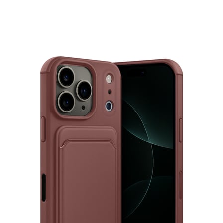 iPhone 17 Pro Max Kelvin Kartvizitli Silikon - Bordo