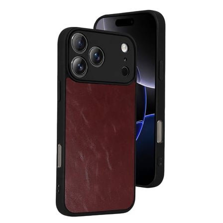 iPhone 17 Pro Max Aras Deri Kapak - Bordo