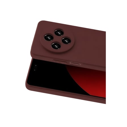 Redmi 14C Kılıf First Silikon - Bordo