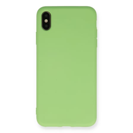 iPhone XS Max Kılıf Nano içi Kadife Silikon - Açık Yeşil