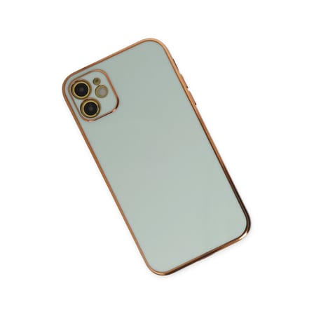 iPhone 12 Kılıf Volet Silikon - Açık Yeşil