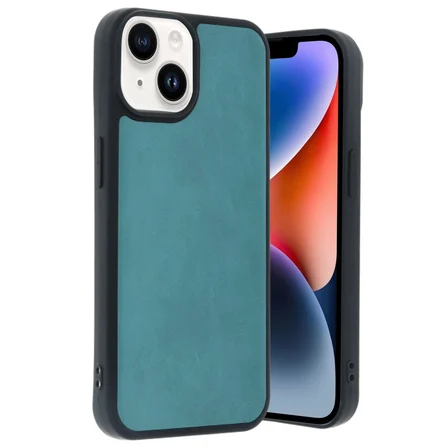 iPhone 15 Kılıf Aras Deri Kapak - Açık Yeşil