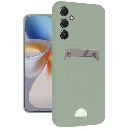 Galaxy A16 5G Kılıf Kelvin Kartvizitli Silikon - Açık Yeşili