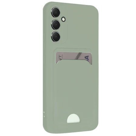 Galaxy A16 5G Kılıf Kelvin Kartvizitli Silikon - Açık Yeşili