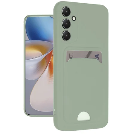 Galaxy A16 5G Kılıf Kelvin Kartvizitli Silikon - Açık Yeşili