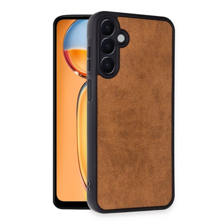 Galaxy M15 Kılıf Aras Deri Kapak - Taba