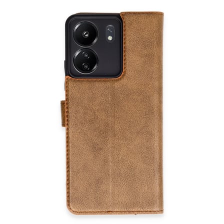 Xiaomi Redmi 13C Uyumlu Kılıf Trend S Plus Kapaklı Kılıf - Taba