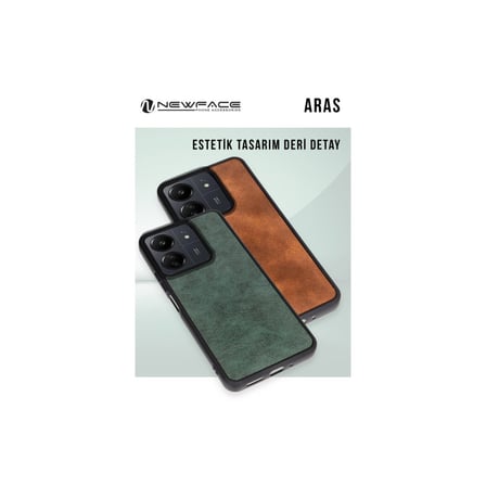 iPhone 16 Plus Kılıf Aras Deri Kapak - Taba