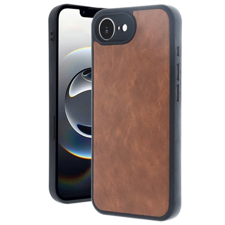 iPhone 16E Kılıf Aras Deri Kapak - Taba