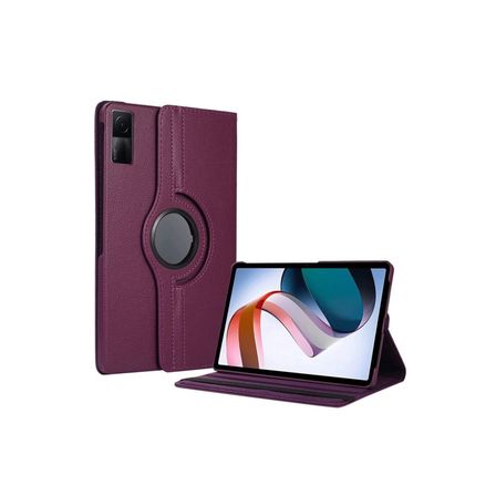 Redmi Pad SE 4G Kılıf 360 Tablet Deri Kılıf - Mürdüm