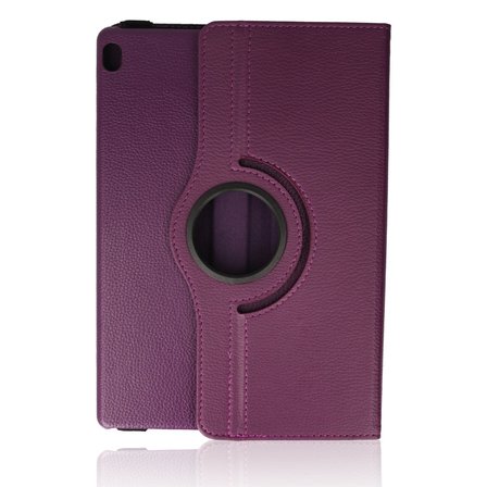 M10 X505F Kılıf 360 Tablet Deri Kılıf - Mürdüm