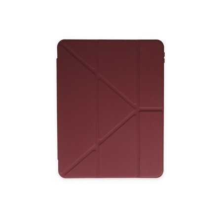 iPad 10.2 (8.nesil) Kılıf Kalemlikli Mars Tablet Kılıfı - Mürdüm