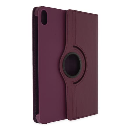 iPad 2022 10.9 (10.nesil) Kılıf 360 Tablet Deri Kılıf - Mürdüm