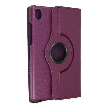 Tab M8 Kılıf 360 Tablet Deri Kılıf - Mürdüm
