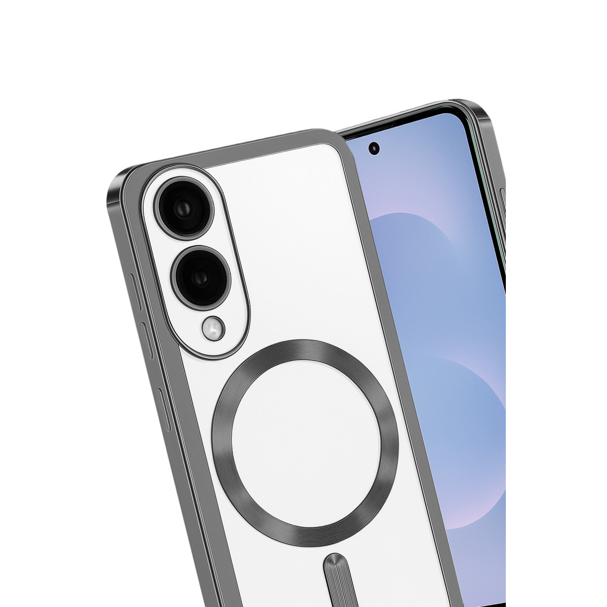 galaxy s25 edge kross magneticsafe kapak - titan gri